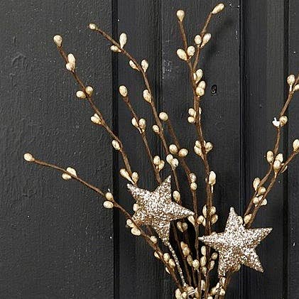 Impressive Enterprises, Inc. - Wholesale Christmas Decoration - ISB58644- 14in Holiday Pip Pick w.stars-Platinum1