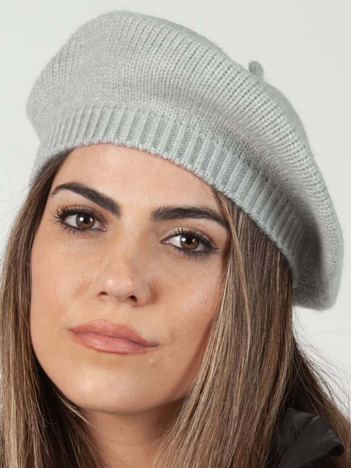 HBL1108-SOPHIA SWEATER BARET-GRIJS voor wholesale door Lucca Couture