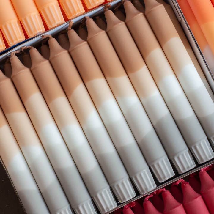 Nordtrice - Wholesale Tapered Candle/Candlestick - Taper candles - Winter vibes no.5 (Brown/Grey)