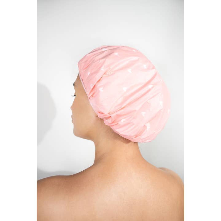 Soinvogue - Wholesale Showercap - Brushworks Reversible Shower Cap - Heart Pattern
