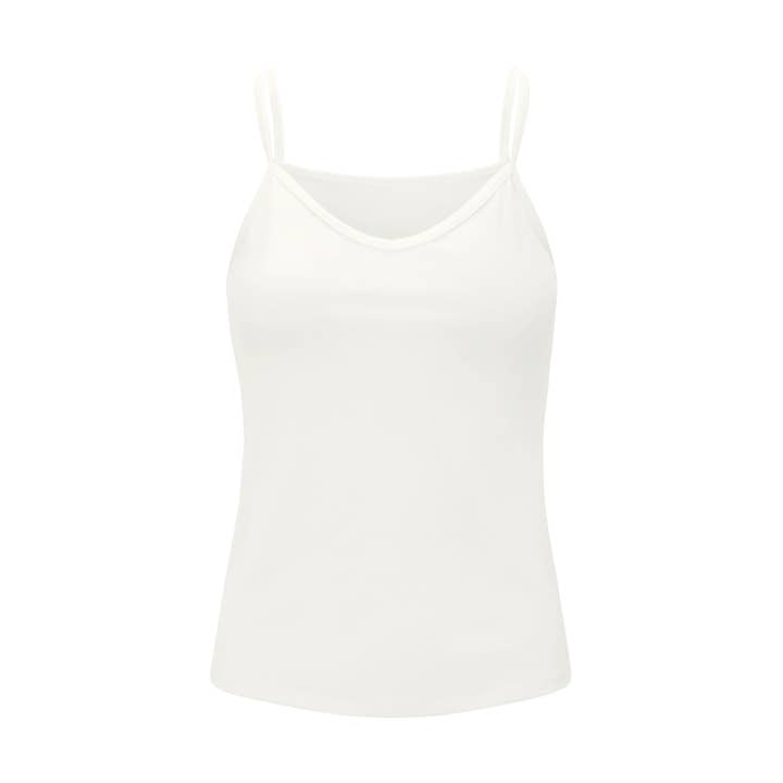 Womens Merino Cami, Ivory for wholesale by Smalls Merino