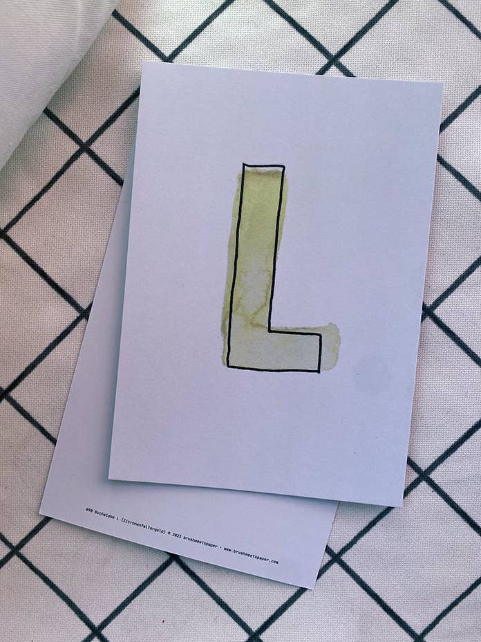 Tarjeta Letra "L" - Caligrafía a Mano (Edición ABC) para venta al por mayor de brushmeetspaper
