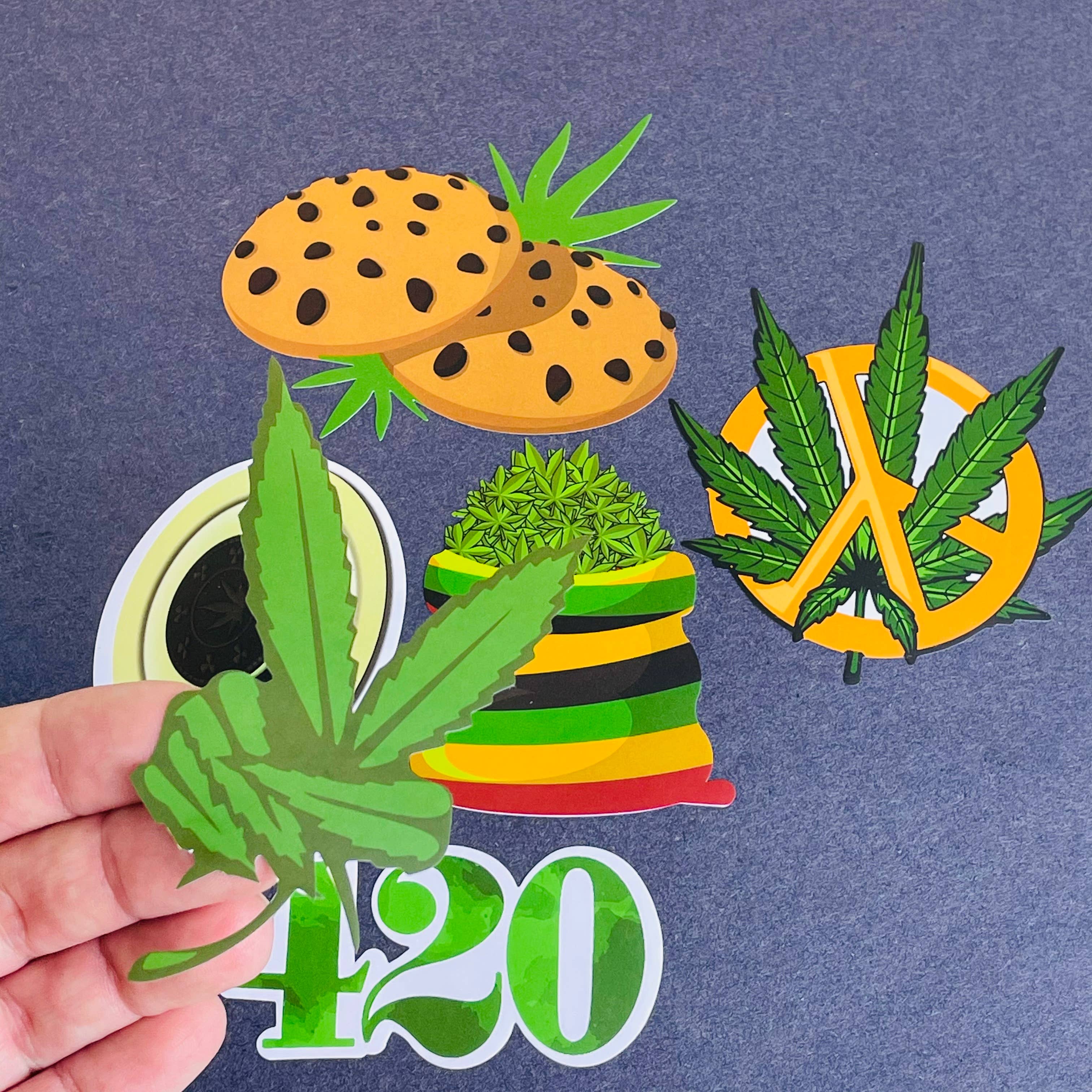 Torched Life - Vendita all'ingrosso Adesivo - Potpouri - Adesivi per marijuana, confezione da 66