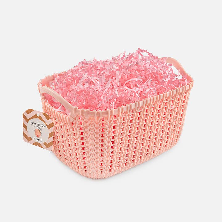 Bath Accessories Company - Wholesale Basket - Caddy Basket - Pink (Filler Not Included)
