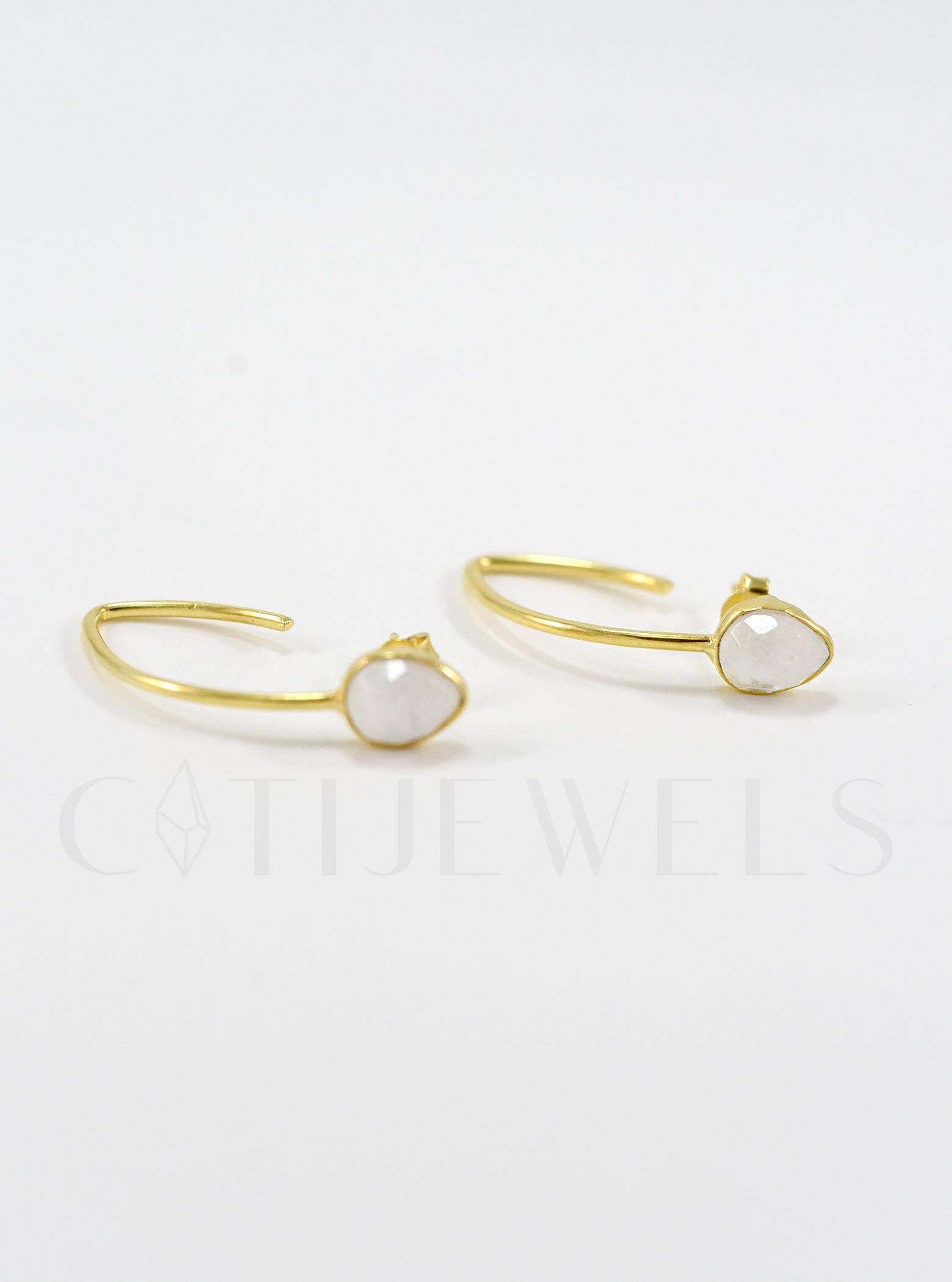 FELIX Z DESIGNS - Wholesale Hoop Earrings - S925 Single Stone Hoop Earrings2