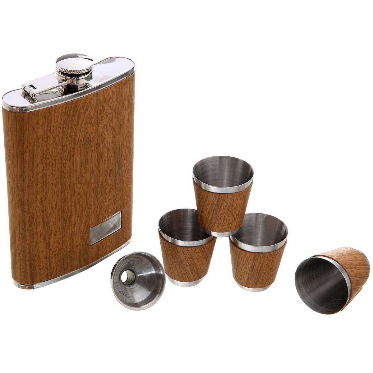 Mad Man - Wholesale Flask - Light Grain 5 Piece Tall Flask Set1