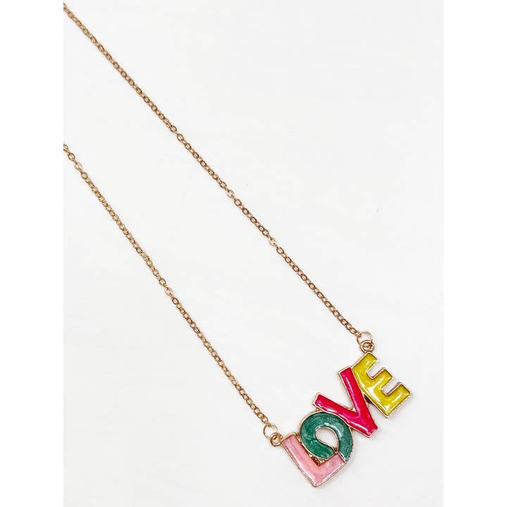 Colorful LOVE Letter Necklace for wholesale by Love and Repeat