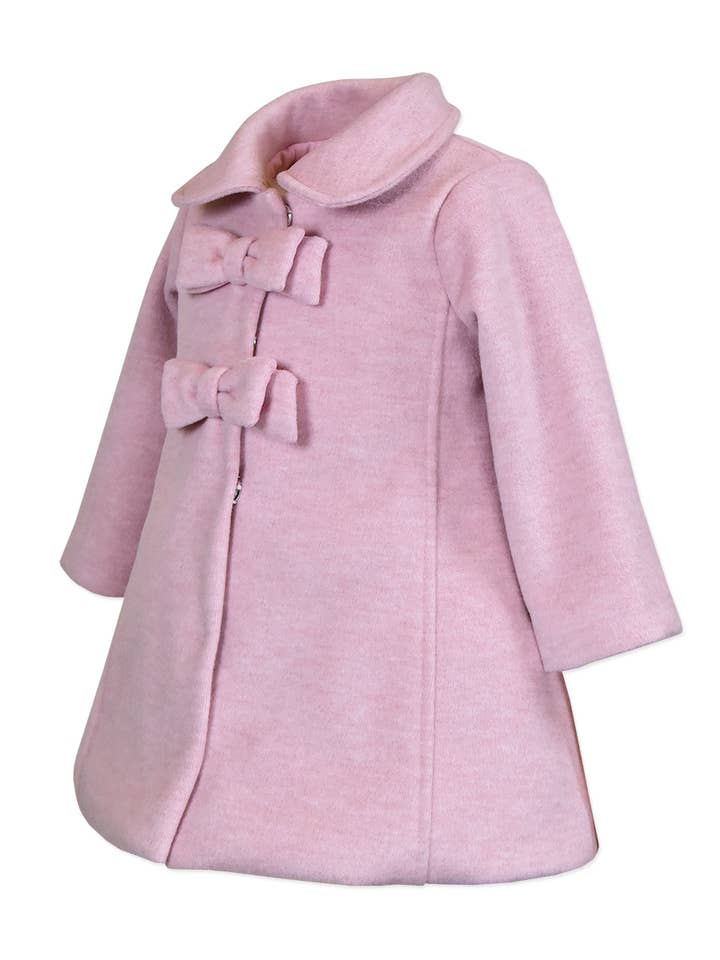 American Widgeon - Wholesale Coat - Kids - Widgeon 2 Bow Car Coat Faux Wool - 4205-FWHP & FWR