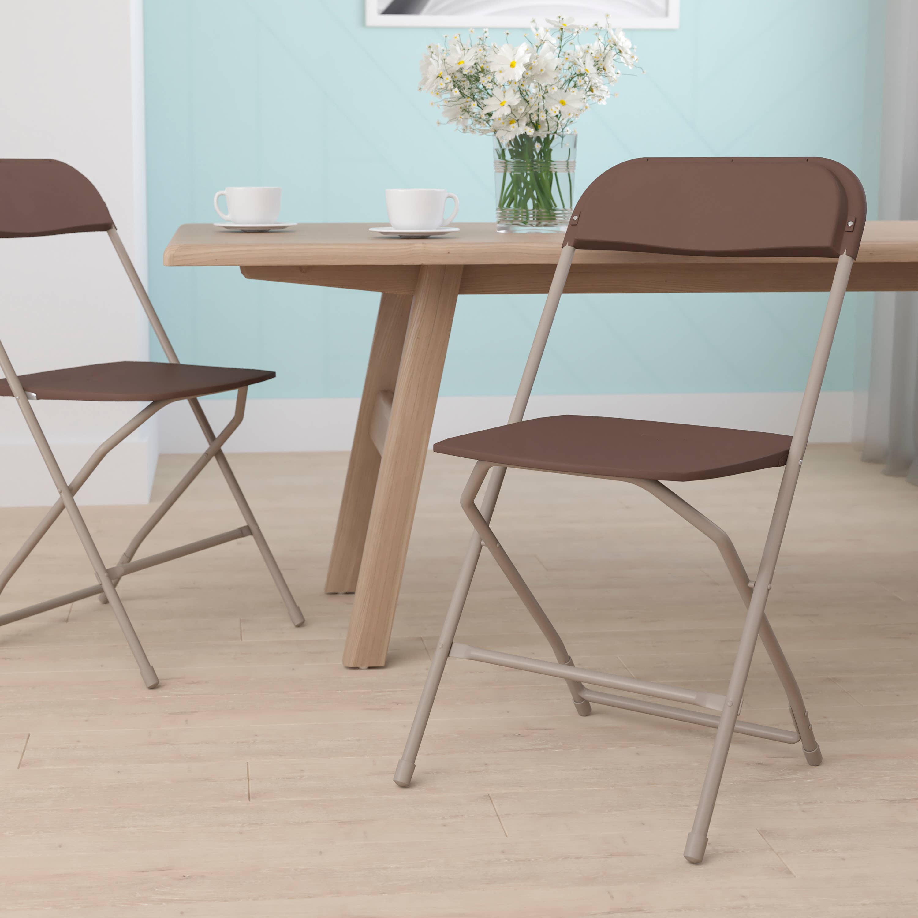 Folding Chair - Brown Plastic - Event Chair for wholesale on Faire1