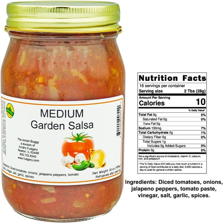 Arndt's Fudgery LLC - Wholesale Salsa - Amish Fresh Made Salsa 16 oz. Jar11