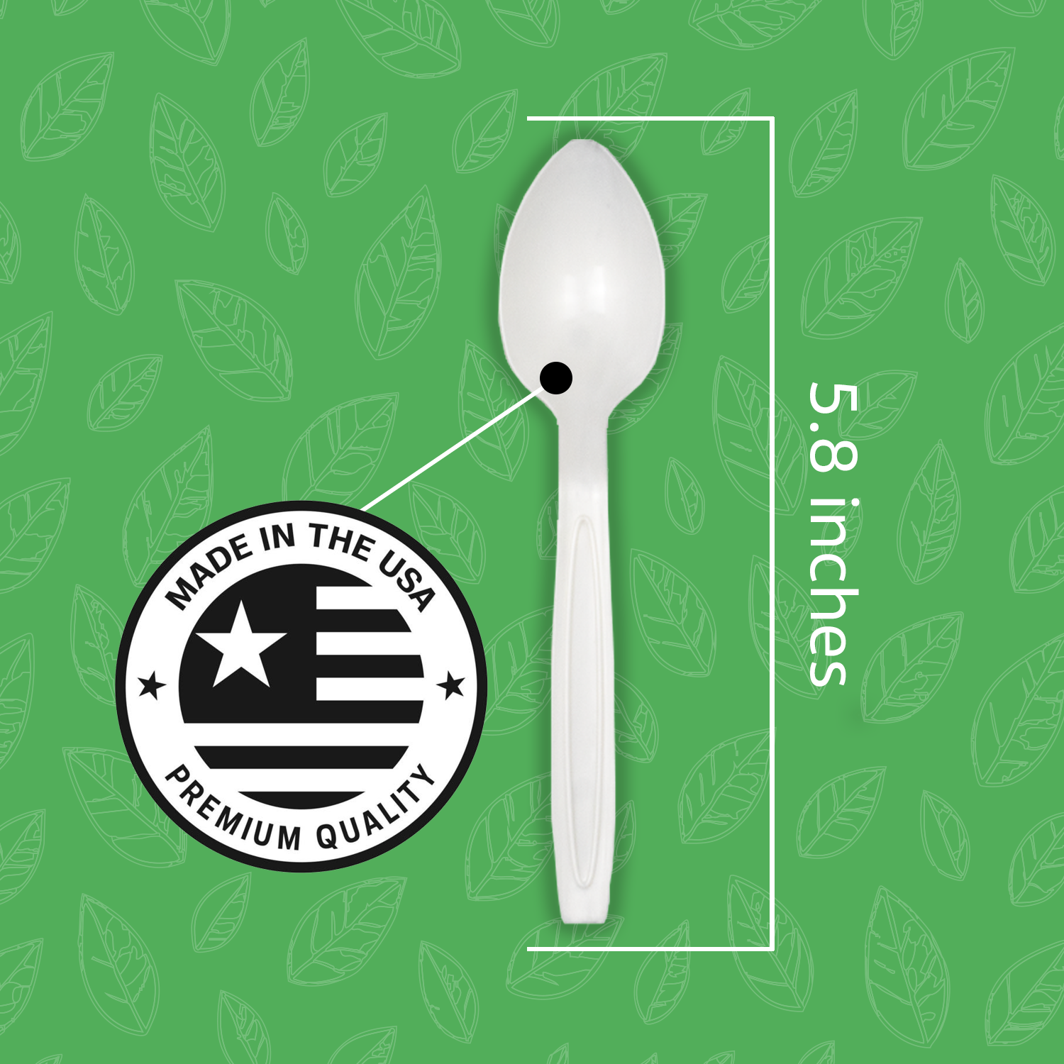 beyondGREEN biotech, Inc. - Wholesale Disposable Spoon - beyondGREEN Plant-Based Spoons – 1,000 Unwrapped Bulk Case 1
