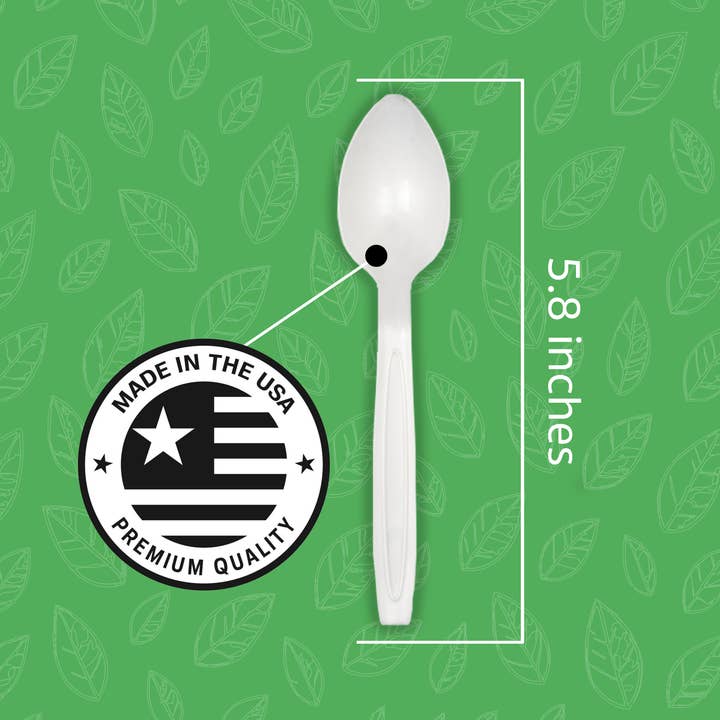 beyondGREEN biotech, Inc. - Wholesale Disposable Spoon - beyondGREEN Plant-Based Spoons – 1,000 Unwrapped Bulk Case 1