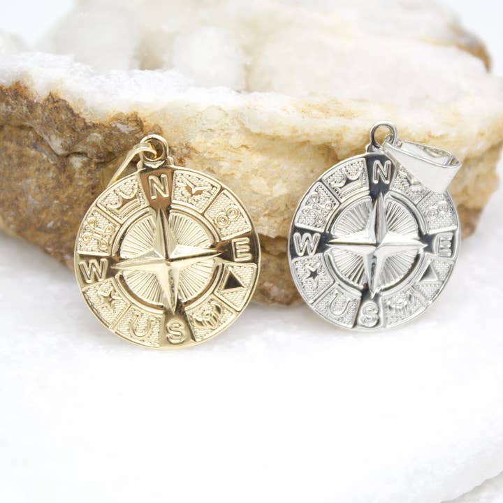 MIA Jewelry - Wholesale Individual Charm/Pendant - Gold Compass Pendant, Compass Jewelry Gift For Her