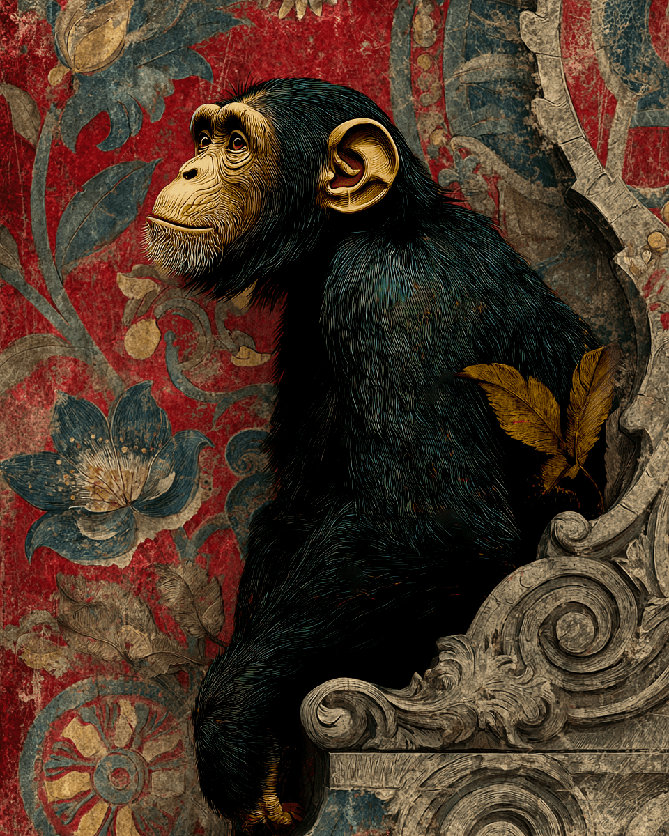 Mowbi - Wholesale Art Print - Loving Chimpanzee Mom & Baby - Zoo Animals - Biophilic Wildlife Art Print - 8"x10" Artwork for 11"x14" Frame7