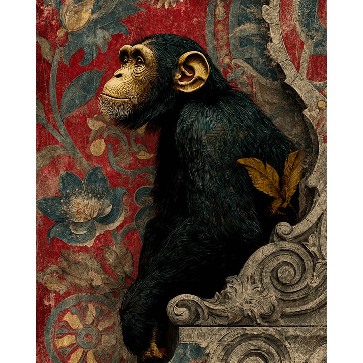 Mowbi - Wholesale Art Print - Loving Chimpanzee Mom & Baby - Zoo Animals - Biophilic Wildlife Art Print - 8"x10" Artwork for 11"x14" Frame7