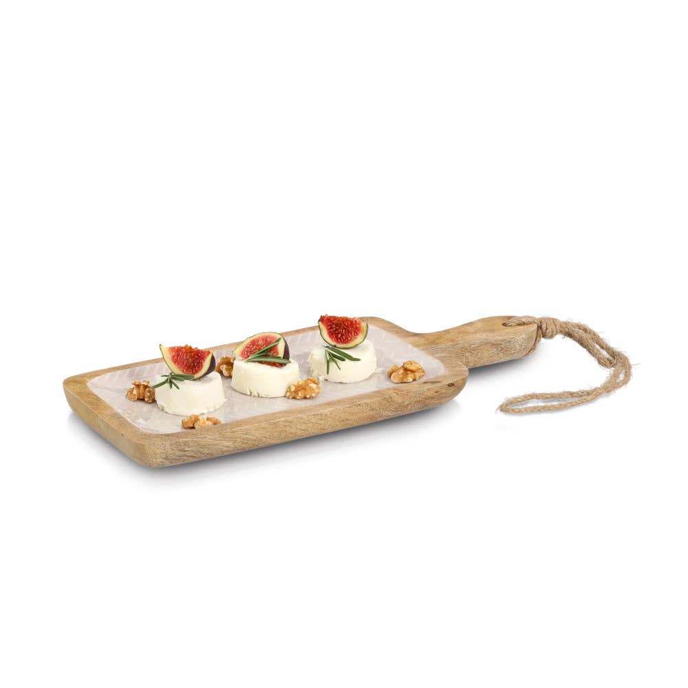 beige Serveringsbræt, mangotræ, beige for engroshandel på Faire1