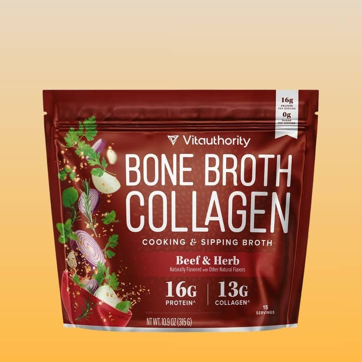Beef & Herb Bone Broth Collagen – Gut & Joint Health 315g for wholesale by Vitauthority