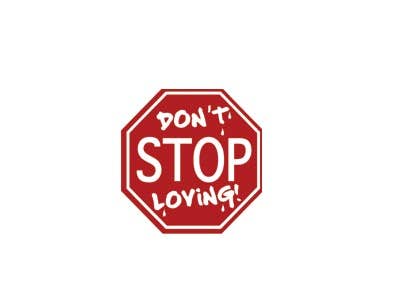 Gypsy Rose - Wholesale Sticker - Don't Stop Loving Stop Sign Bumper Sticker0