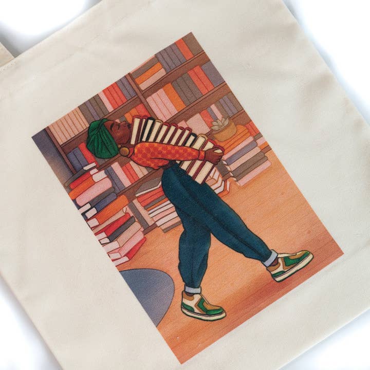 Pounded Yam Productions - Wholesale Tote bag – Women's - Canvas Tote Bag - Book Stack5