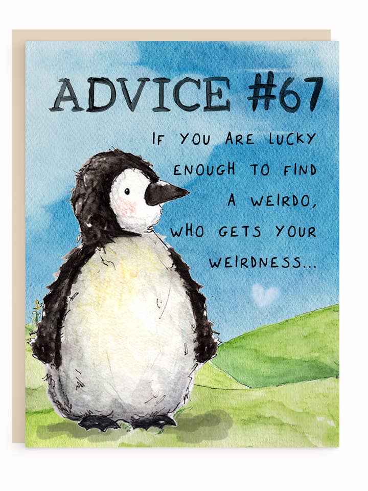 I Love Weirdos Greeting Card for wholesale by Lizzy & Grace