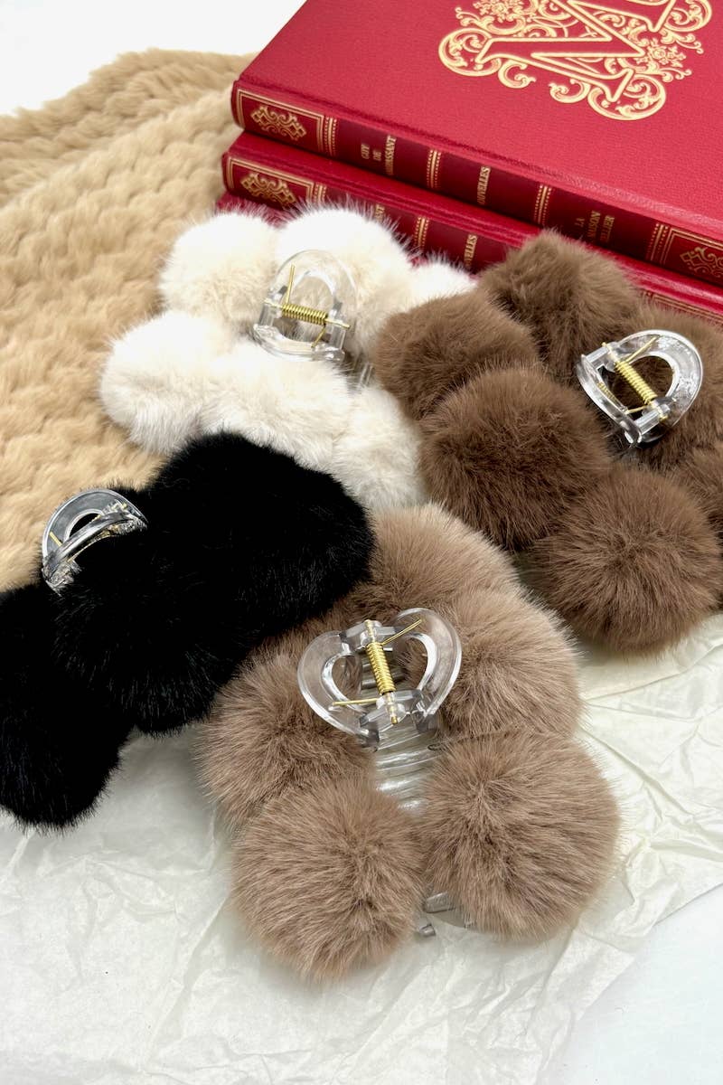 BYREN | ÉLINE L'ATELIER - Vente Ensemble d'accessoires pour cheveux – femme - Pince à cheveux fausse fourrure YH206YJ5