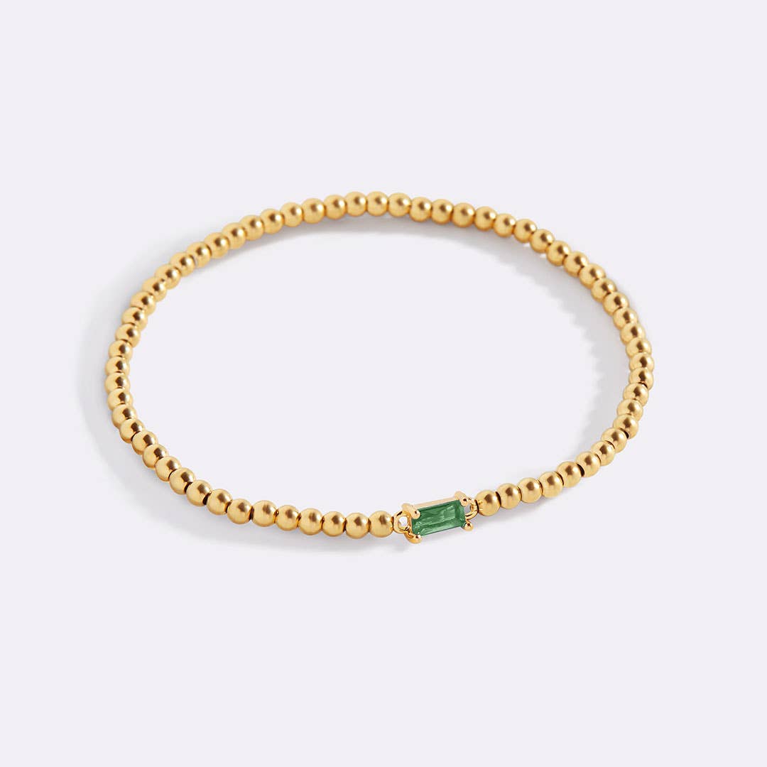 Mint & Lily - Wholesale Beaded Bracelet - Gold Beaded Birthstone Bracelet11