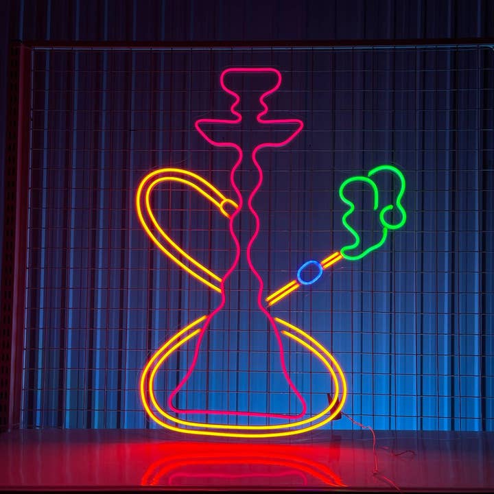 Shisha neonskilt, Hookah Shisha rygebutiksindretning for engroshandel hos Glow Neon