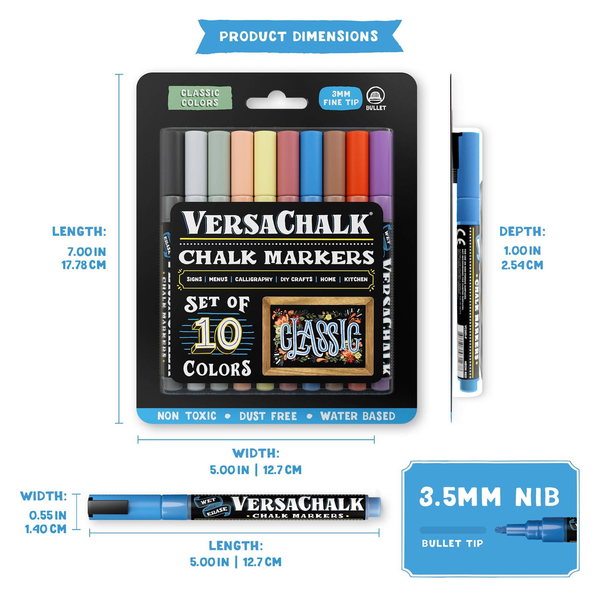VersaChalk - Vendita all'ingrosso Pennarelli - Pennarelli classici a gesso liquido2