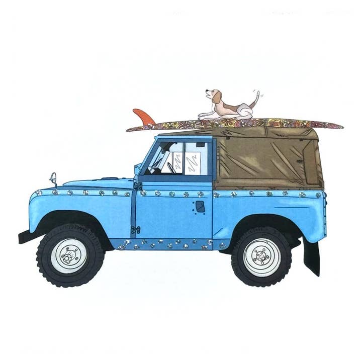 English Graphics - Wholesale Everyday Greeting Card - Land Rover (Beach)1
