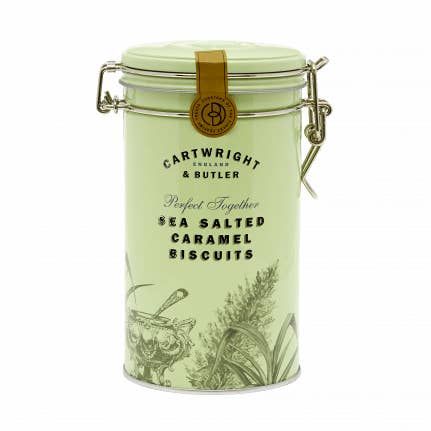 Cartwright & Butler – wholesale Biscuit – C&B Salted Caramel Biscuits in Tin0
