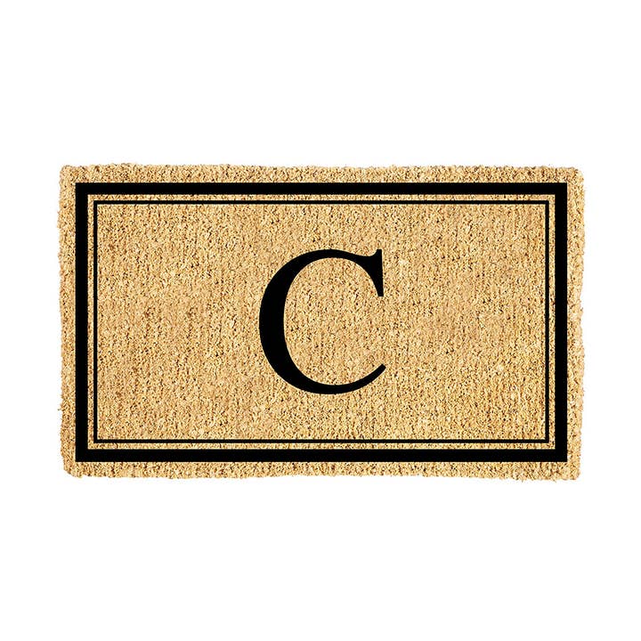 Monogram Coir Mat, Letter "C" for wholesale by Evergreen Enterprises