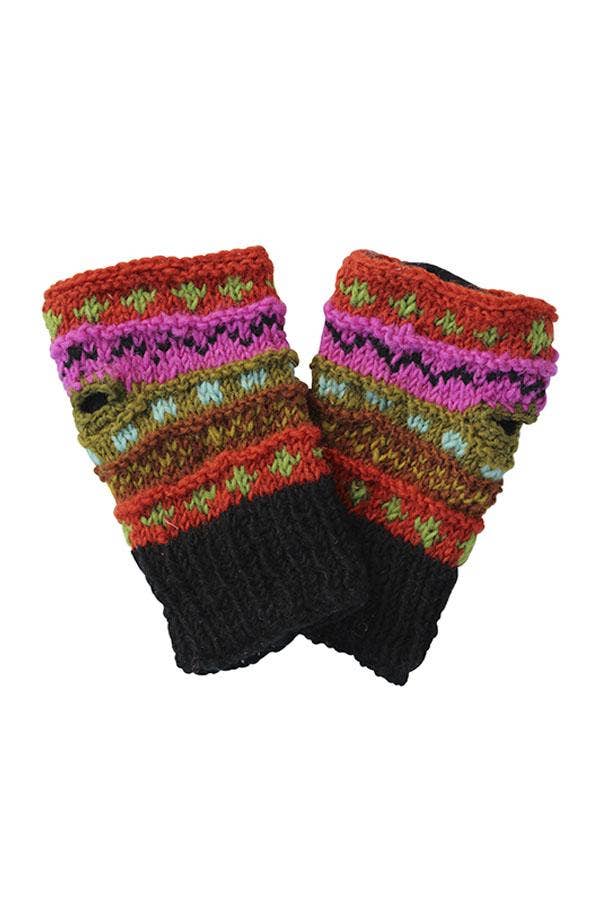 Lakhays Collection Inc. - Wholesale Hand Warmer - Winter Hand-Knit Wool Unisex Handwarmer Fingerless Gloves3