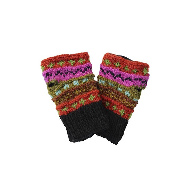 Lakhays Collection Inc. - Wholesale Hand Warmer - Winter Hand-Knit Wool Unisex Handwarmer Fingerless Gloves3