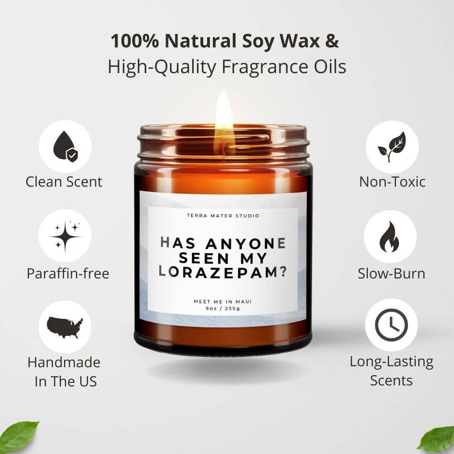 Terra Mater Studio LLC - Wholesale Jar/Filled Candle - Has Anyone Seen My Lorazepam? White Lotus Season 3 Inspired3