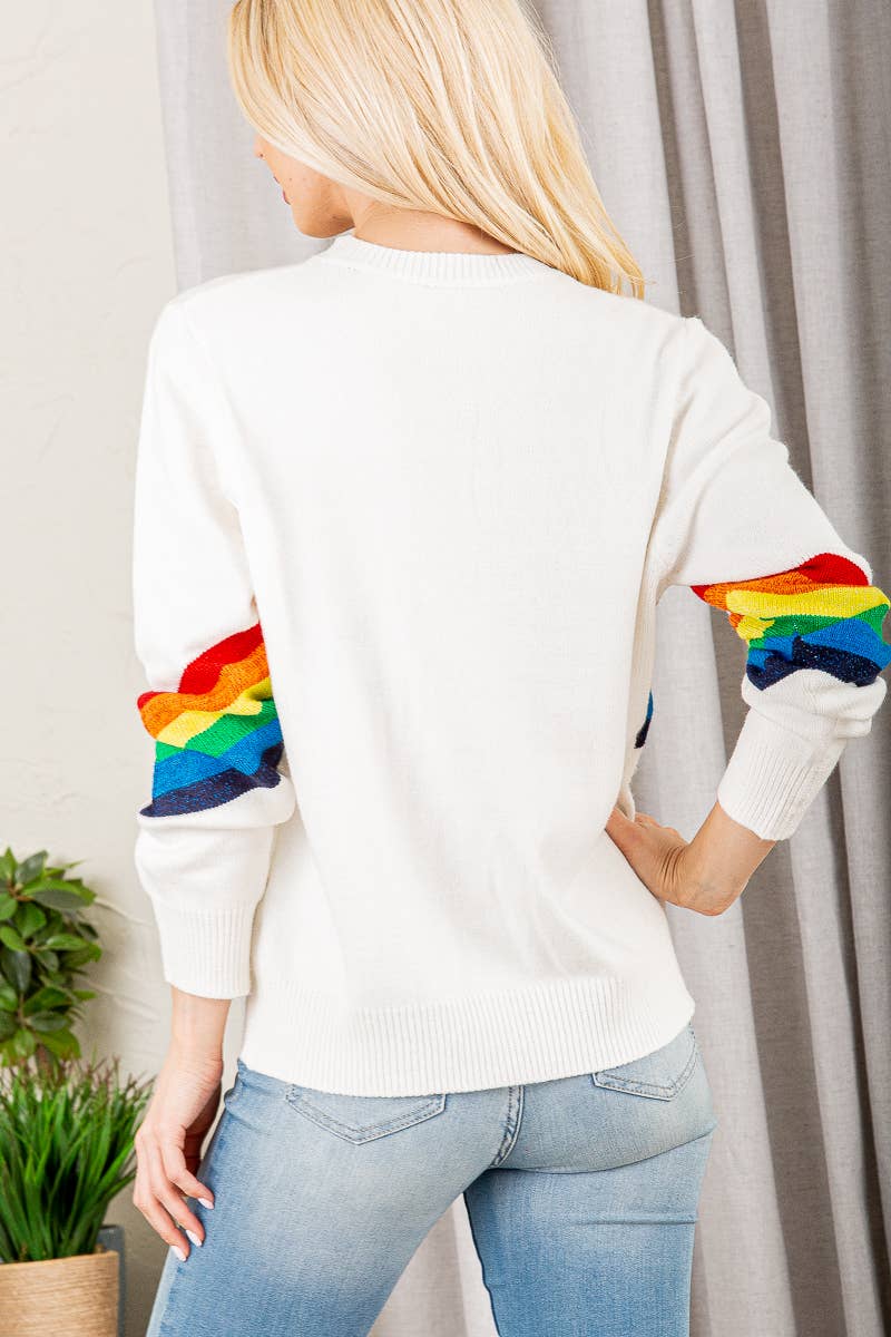 Pink Irene Wholesale - Vente Pull en maille – femme - PULL UNI ET ARC-EN-CIEL12