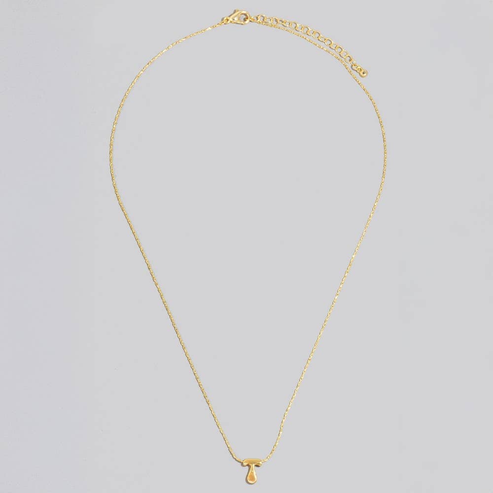 The Looks by Fame Accessories – Colar pingente/pendente por atacado – Colar com Pingente de Letra Inicial Banhado a Ouro19