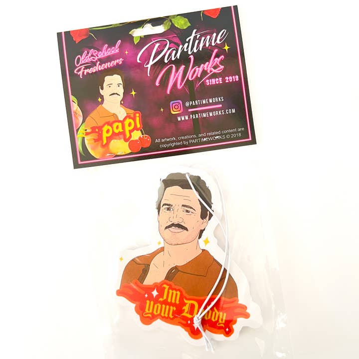 PARTIMEWORKS – Engroshandel Luftfrisker – Pedro Pascal (Kirsebærfersken Duft) Luftfrisker 2-sidet8