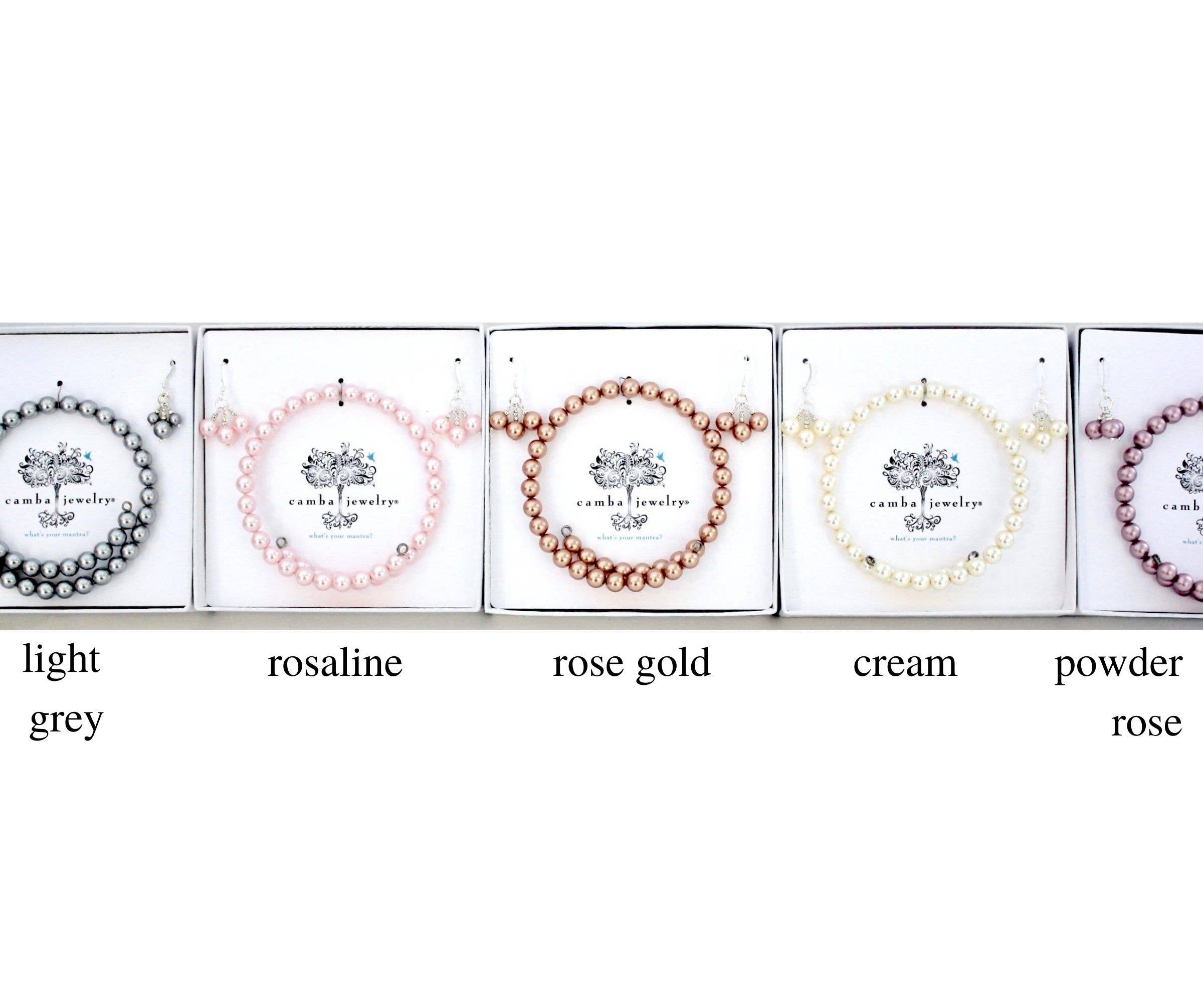 Camba Jewelry - Wholesale Jewelry Set - Swarovski Pearl Bracelet/Earrings Set2