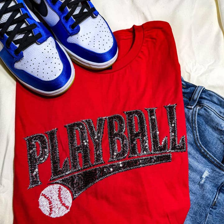 Play Ball baseball Short Sleeve for wholesale by Shop Southern Belle