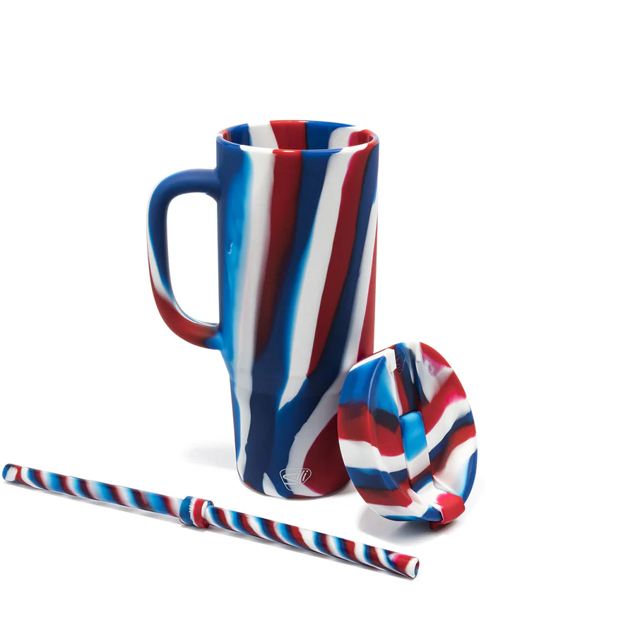 Silipint - Wholesale Insulated Mug/Tumbler - 32 oz Silicone Humbler (Handled Straw Tumbler) - The Patriot1