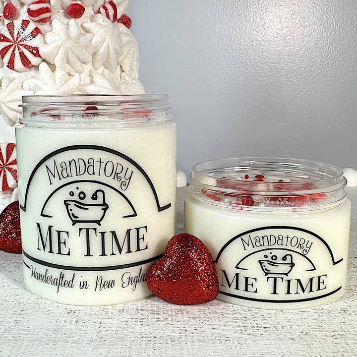 Mandatory Me Time - Wholesale Body Scrub/Exfoliant - Peppermint Kisses Sugar Scrub | Valentine’s Day Gift