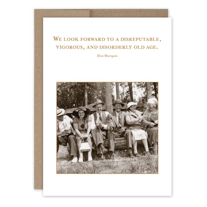 Carte d'anniversaire Disorderly Old Age pour la vente par Shannon Martin Design