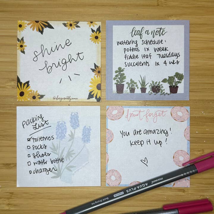 Designs with Jamie - Wholesale Sticky Notes - Donut Forget Sticky Notes