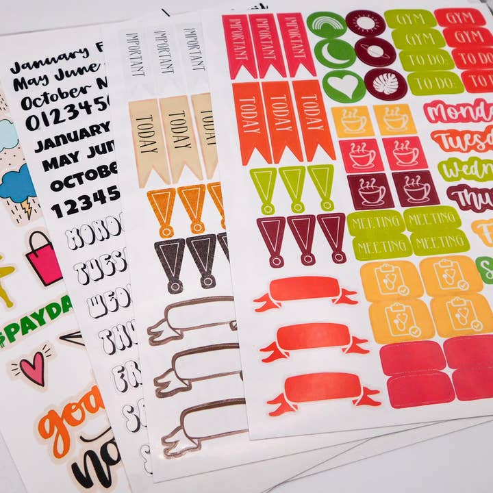Planner Stickers- Four Set for wholesale by Sable Satin Moon Shop
