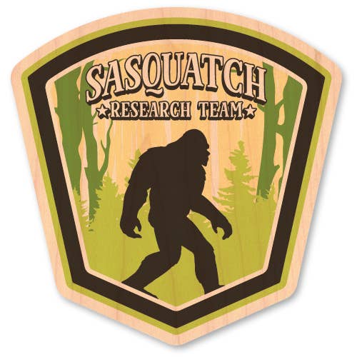 Wood Sticker - Sasquatch Research Team Silhouette for wholesale by Morris Magnets
