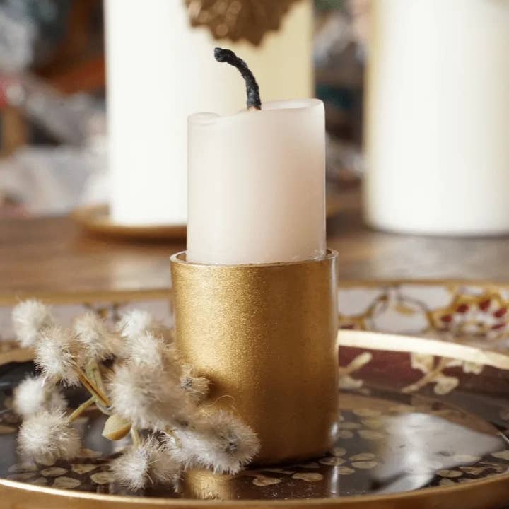 Removable brass magnetic candlestick for wholesale by Maison Lilo
