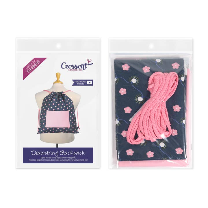 Crosscut Sewing Co. - Wholesale DIY Craft Kit - Drawstring Backpack Sewing Kit - DIY Sewing Project Kit for Beginners, Kids and Adults10