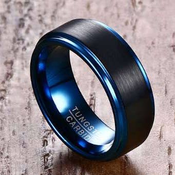 Genuine Tungsten rings assorted designs sizes 7.5 through 13 for wholesale by Siman International Inc.