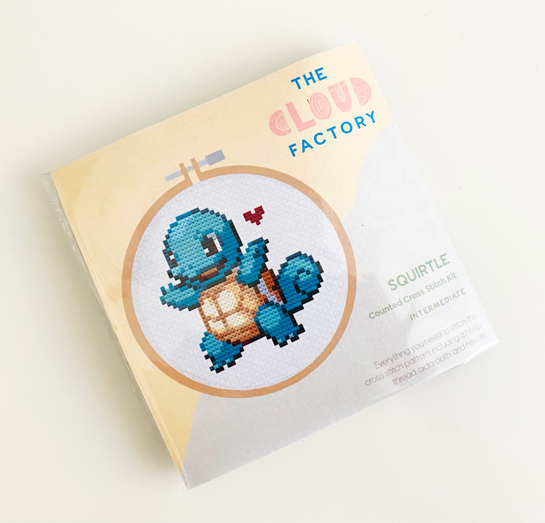 TheCloudFactory - Wholesale Embroidery/Cross Stitch Supplies - Squirtle Love - DIY Cross Stitch Kit1