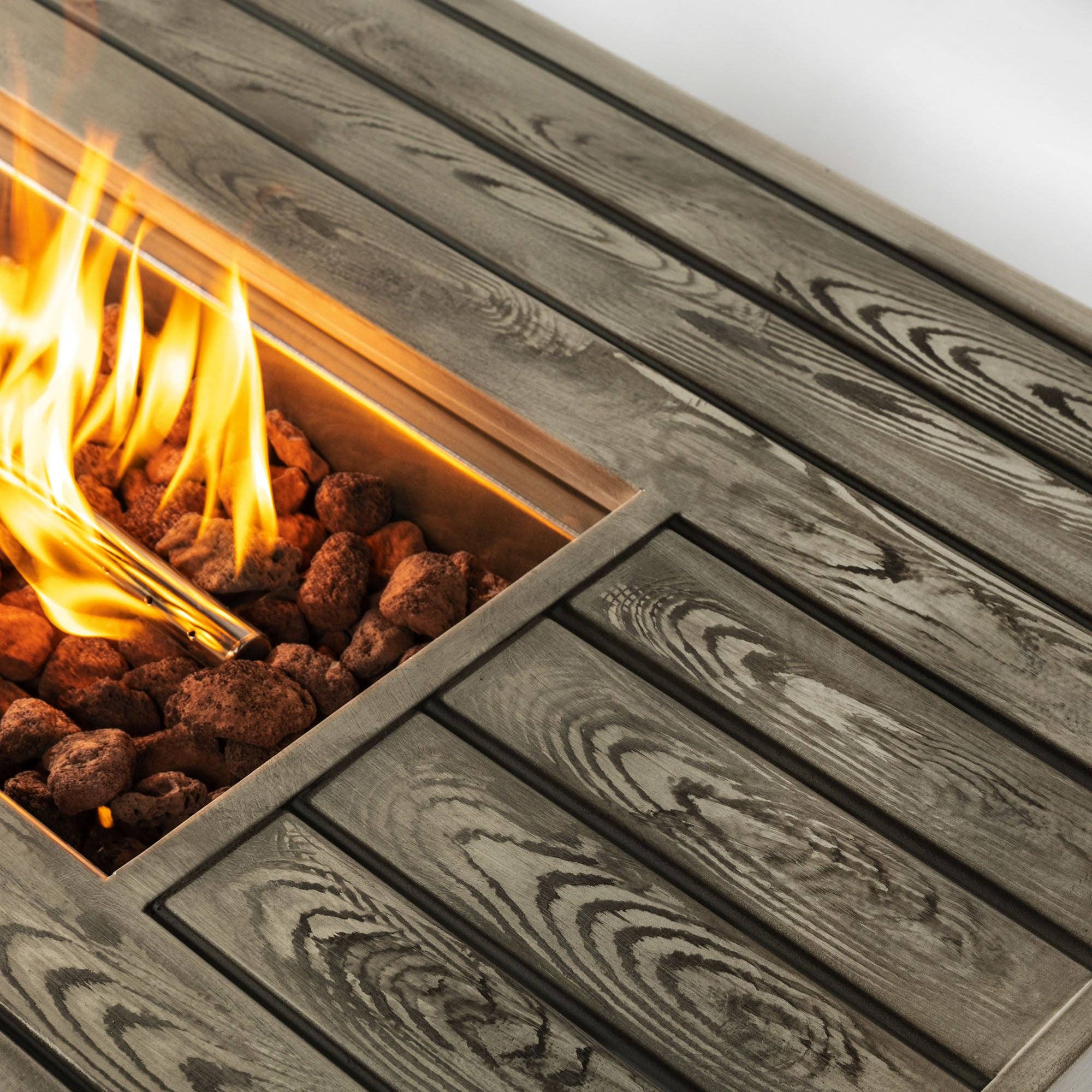 Orange County Decor - Wholesale Fire Pit - 54Inch Outdoor Fire Table Steel Fire Pit Table With Wood Grain Surface Light Beige Steel7